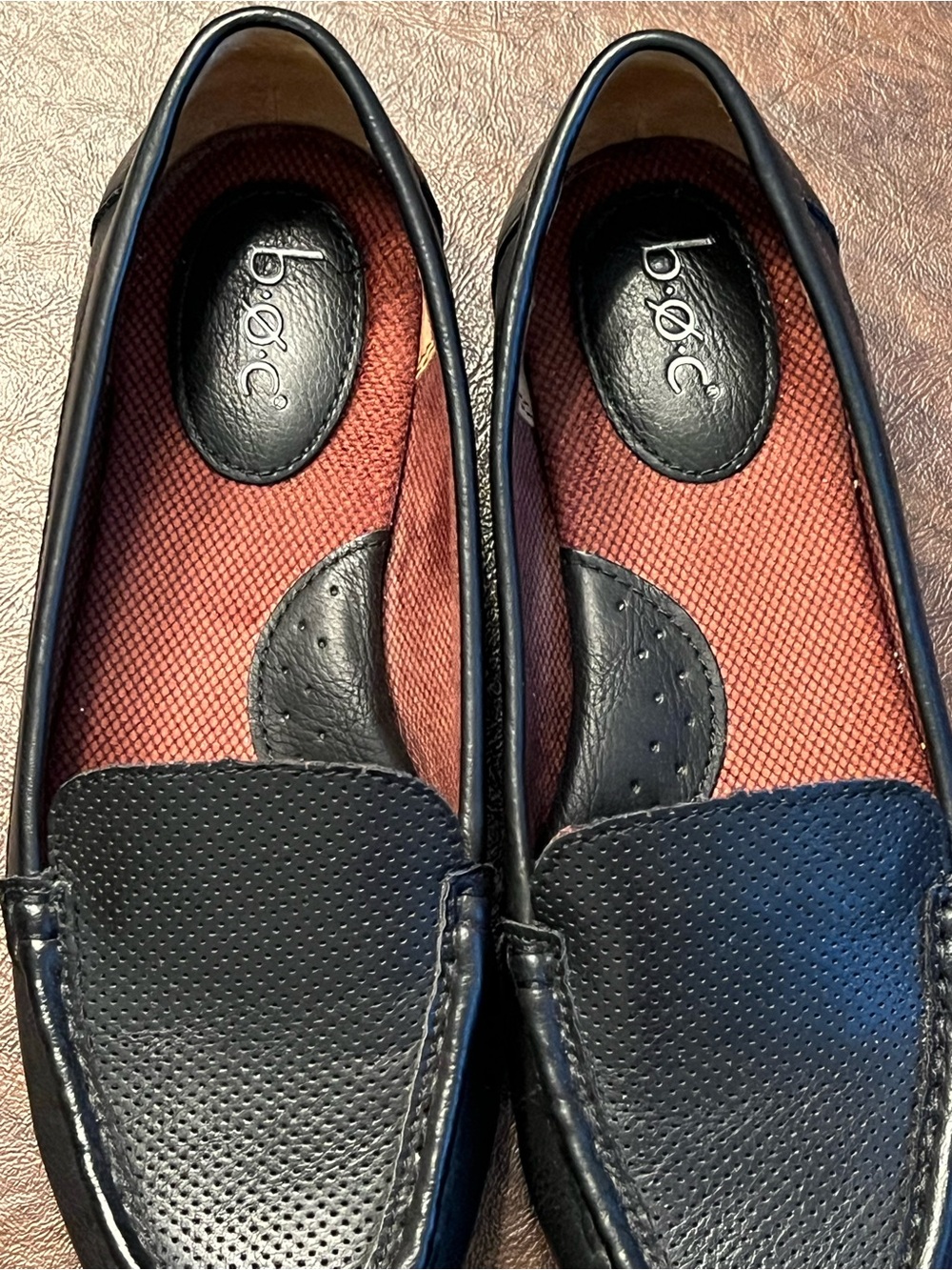 b.o.c. Women’s Black Perforated Slip-On Loafers